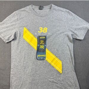 Speedco‎ Racing T Shirt Mens 38 Smith NASCAR Gray Short Sleeve Gildan
